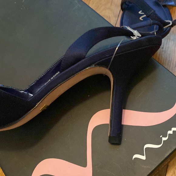 New Nina sequin blue heels pumps shoes with dust bag - Picture 7 of 8